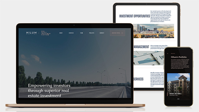 capital funding website mockup desktop tablet mobile
