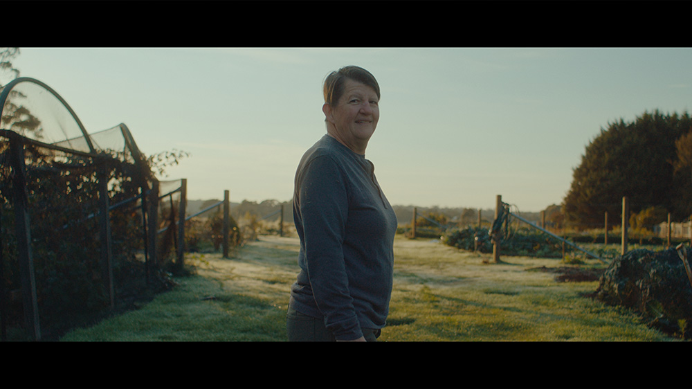 woman on farm wide